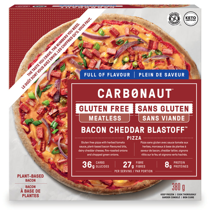 Carbonaut Gluten-Free Bacon Cheddar Pizza, 380g