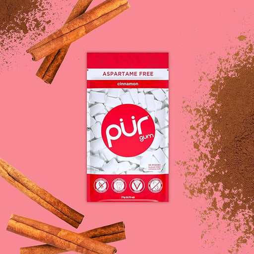 PUR gum 55 piece bag - Cinnamon, 77g