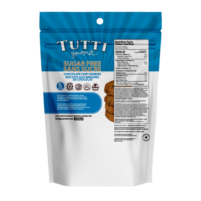 Tutti Gourmet Soft-Baked Cookies Nutrition