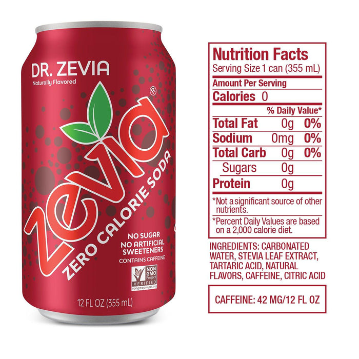 Zevia Dr. Zevia Soda, 6 Pack (355ml) Zevia