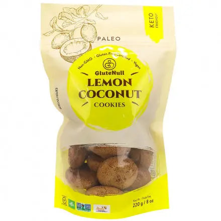 GluteNull Bakery Lemon Coconut Cookies, 220g — Everything Keto