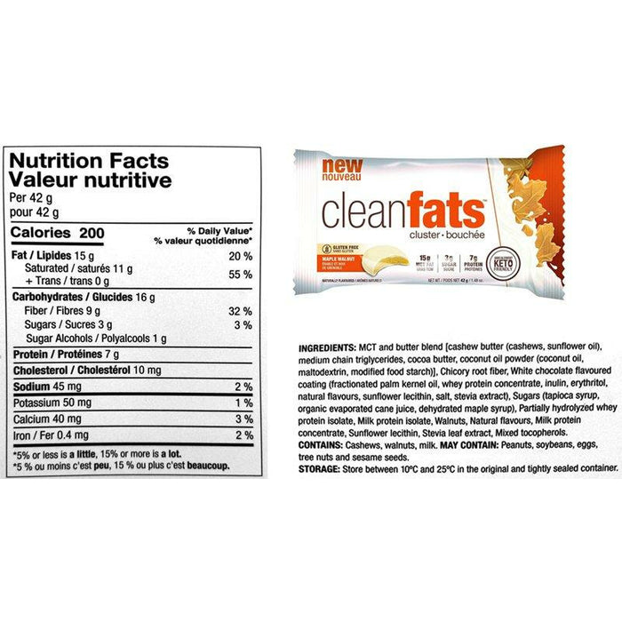 NutraPhase Clean Fats Maple Walnut Cluster, 42g (BB: 30-MAR-24) —  Everything Keto